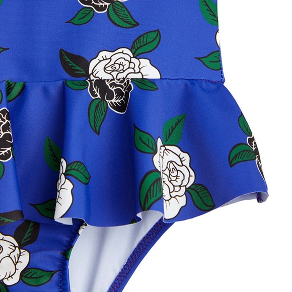 MINI RODINI | ROSE UV SWIMSUIT WITH SKIRT | BLUE | 1.5 - 3 Y - Picture 4 of 7